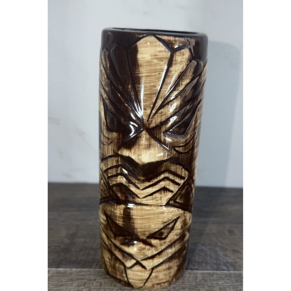 Vintage YH Tiki 16 Ounce Ceramic Tiki Tumbler Brown
